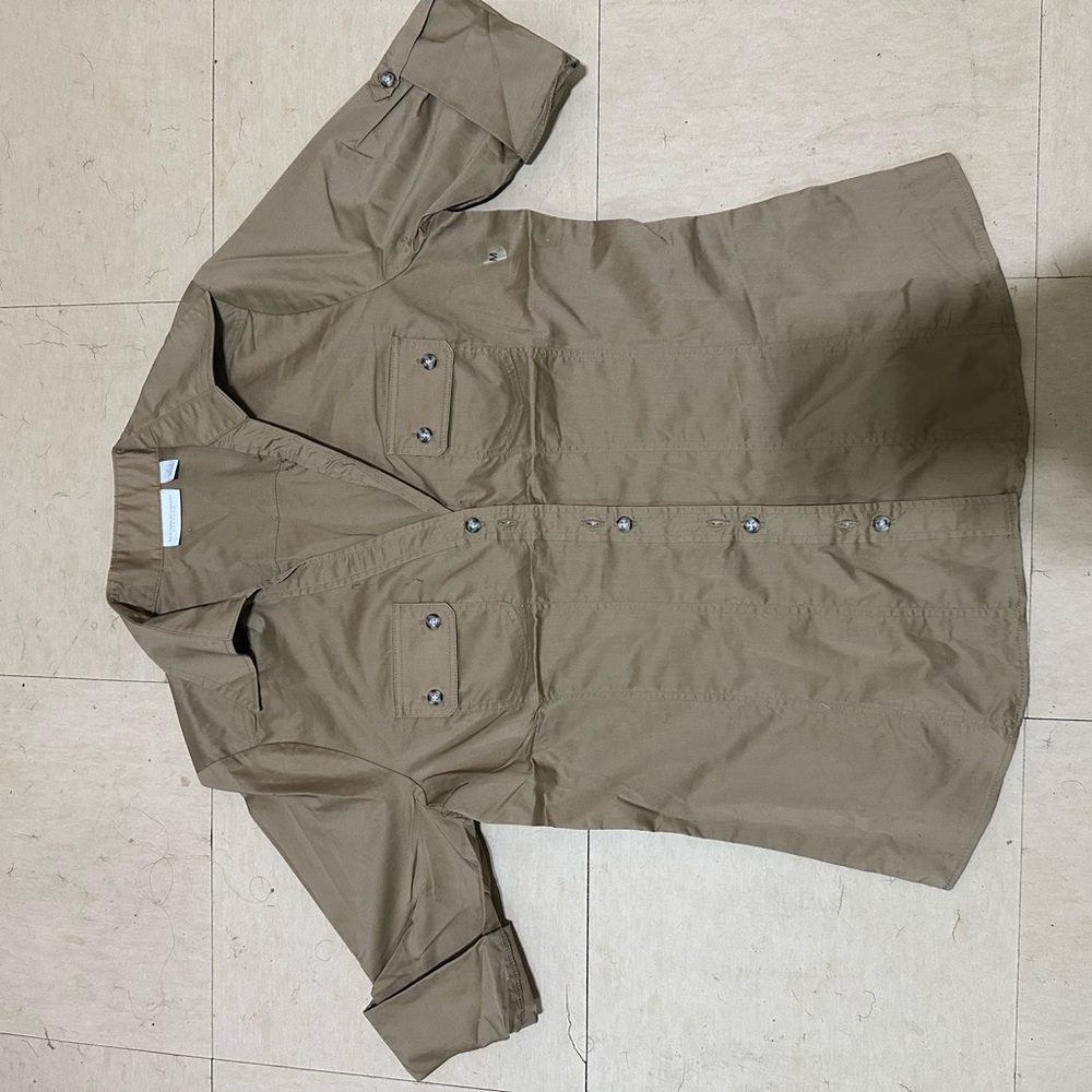 Khaki Button-Up Shirt